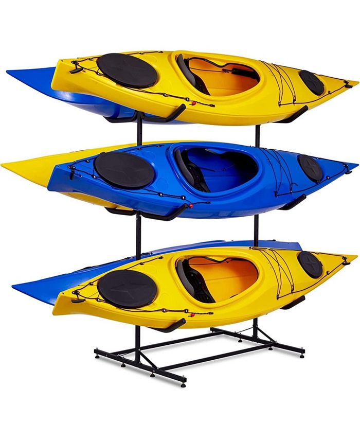 Raxgo Kayak Storage Rack, Freestanding Kayak Rack, Storage for 6 Kayak ...