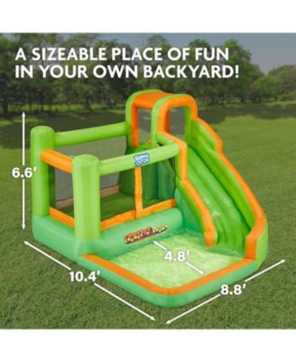 Inflatable Water Slide, Blow up Pool & Bounce House - Green