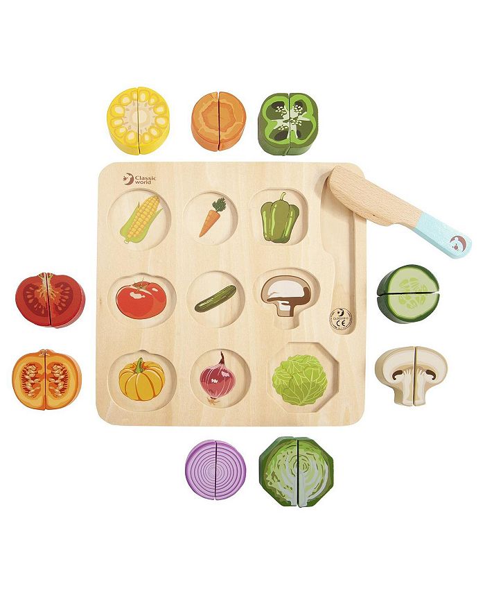 Classic World Cutting Vegetables Wooden Puzzle - Macy's