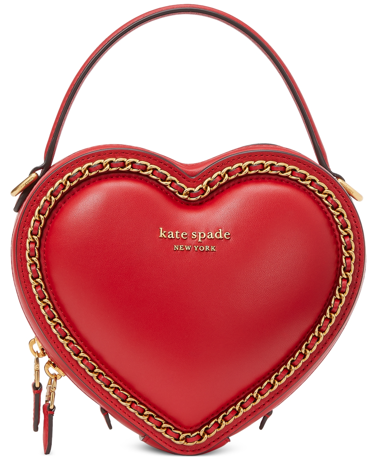 Kate Spade Amour 3d Heart Leather Crossbody Bag In Lingonberry