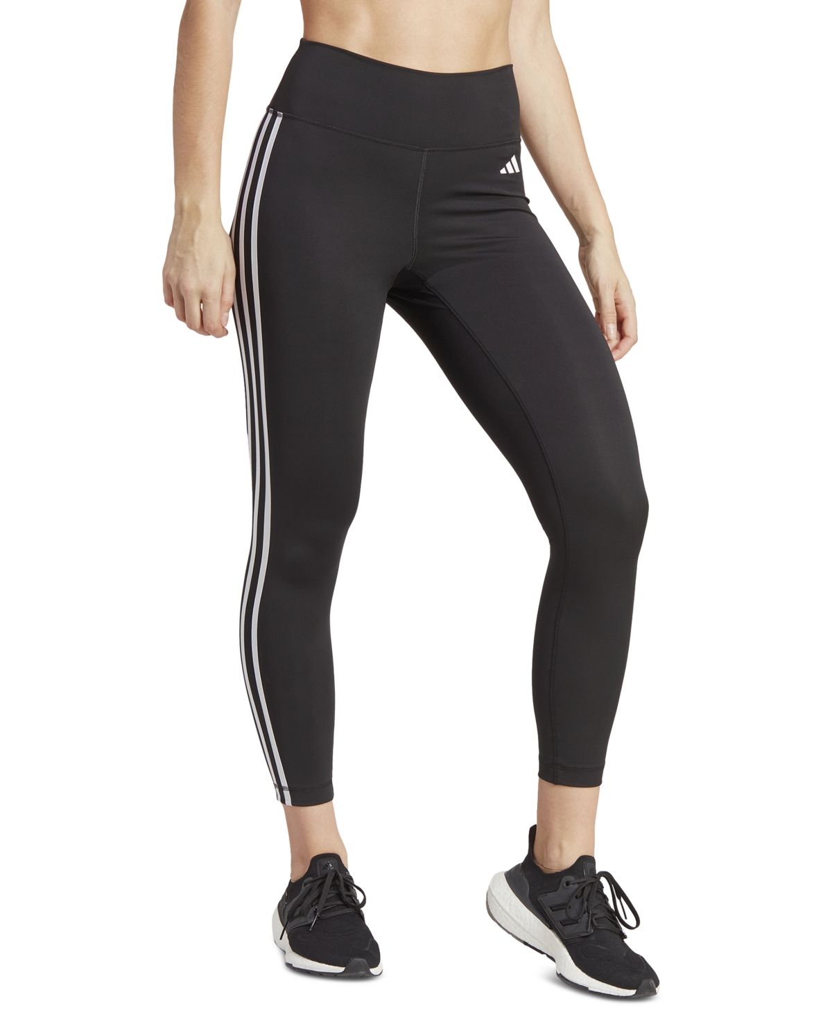 Shop Adidas Originals Women's Train Essentials 3-stripes 7/8 Leggings In Black