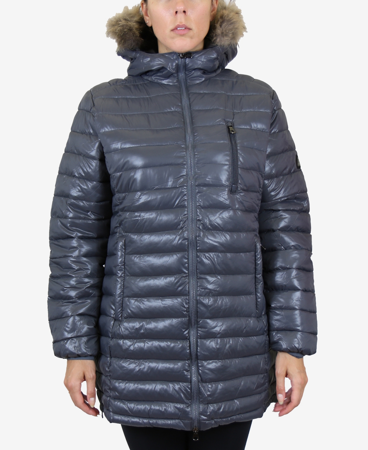 GALAXY BY HARVIC WOMEN'S QUILTED LONG PUFFER COAT