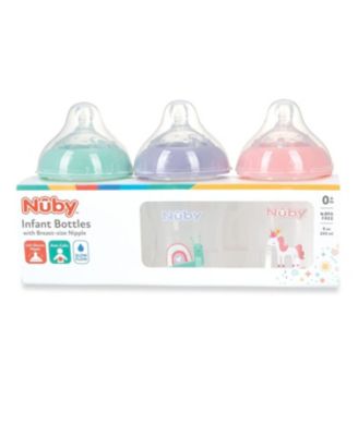 Baby Baby Bottles with Slow Flow Nipple, 3 Pack, 8oz