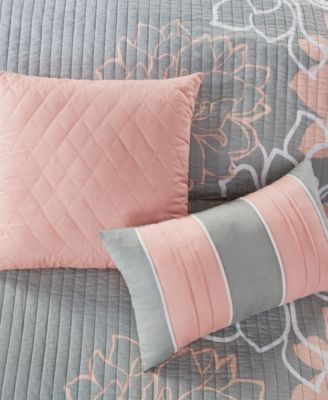 Lola Floral Print Cotton 6-Pc. Quilt Set, King/Cal King