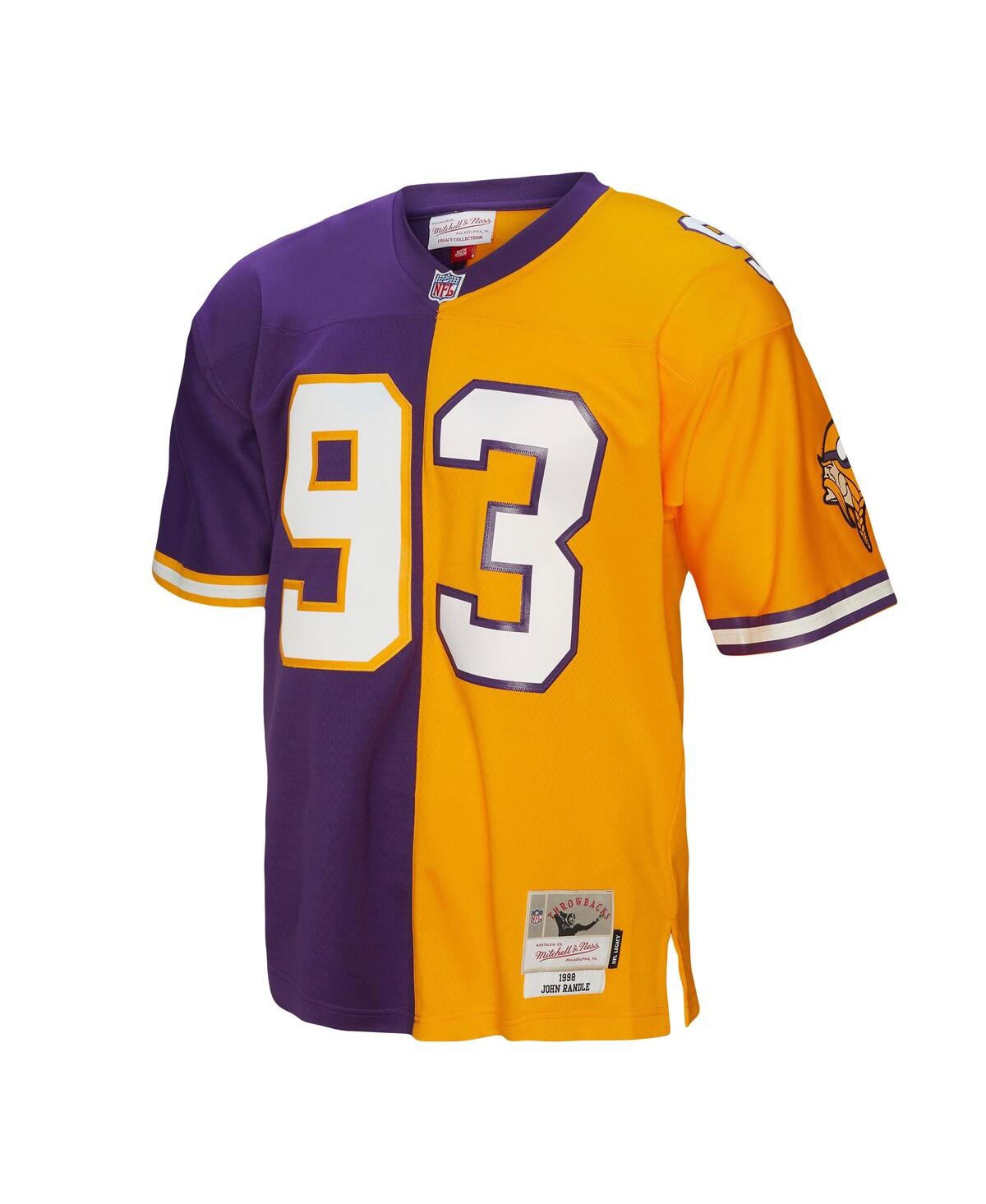 Men's Mitchell & Ness John Randleand Gold Minnesota Vikings 1998 Split Legacy Replica Jersey - Purple, Gold