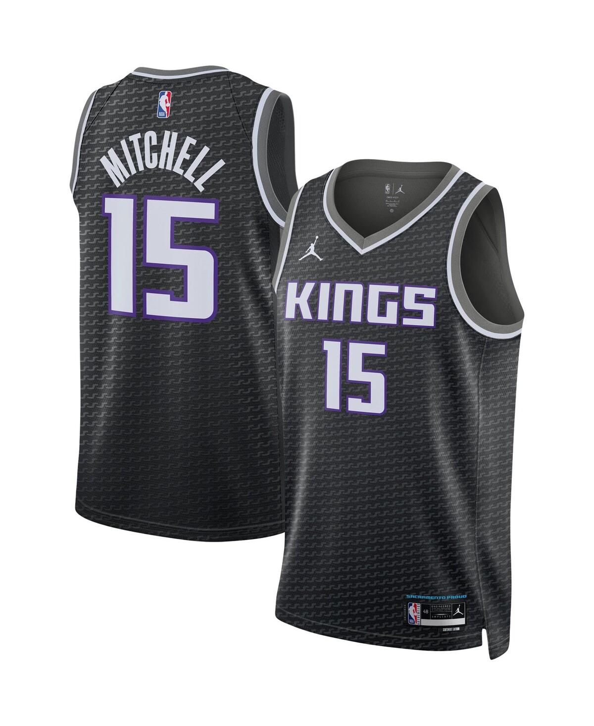 Men's Jordan Davion MitchellSacramento Kings 2022/23 Statement Edition Swingman Jersey - Black