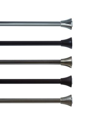 Adjustable Curtain Tension Shower Rod and Hooks, Set of 13, 42" - 72"