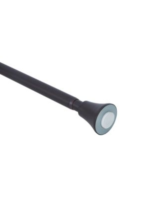 Adjustable Curtain Tension Shower Rod and Hooks, Set of 13, 42" - 72"