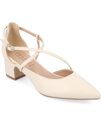 Women's Galvinn Strappy Pointed Toe Block Heel Pumps