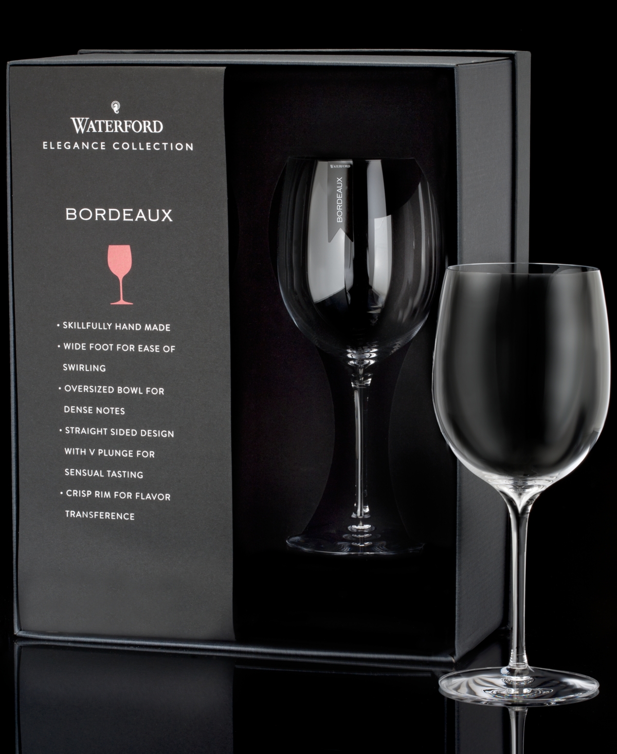 Shop Waterford Elegance Bordeaux 21 Oz, Set Of 2 In Clear