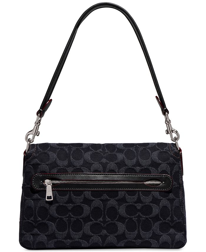 COACH Washed Denim Signature Soft Tabby Small Shoulder Bag Macy's