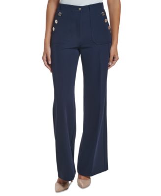 Tommy Hilfiger - Women's Sailor-Button Wide-Leg Pants