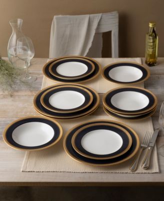 Odessa Cobalt Gold 12-Piece Dinnerware Set, Service For 4
