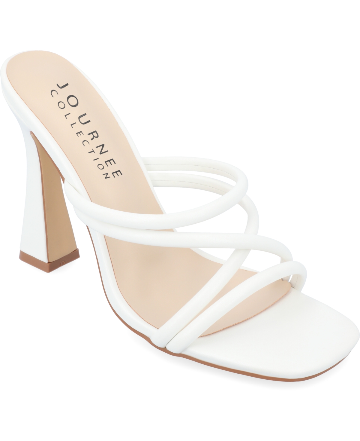 JOURNEE COLLECTION WOMEN'S LOUISSE CRISSCROSS SLIP-ON SANDALS