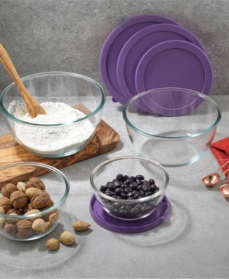 Joyful 4 Piece Glass Mixing Bowls with Lids Set
