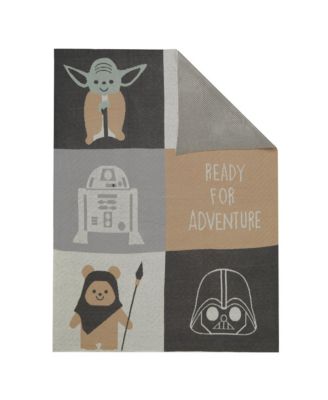 Star Wars The Force Knit Baby Blanket - Yoda/Ewok/R2-D2/Vader