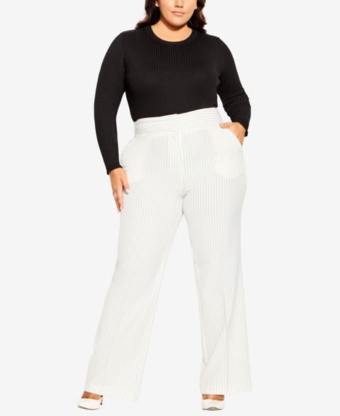 Женские брюки CITY CHIC Penelope Wide Leg, цвет: Слоновая кость