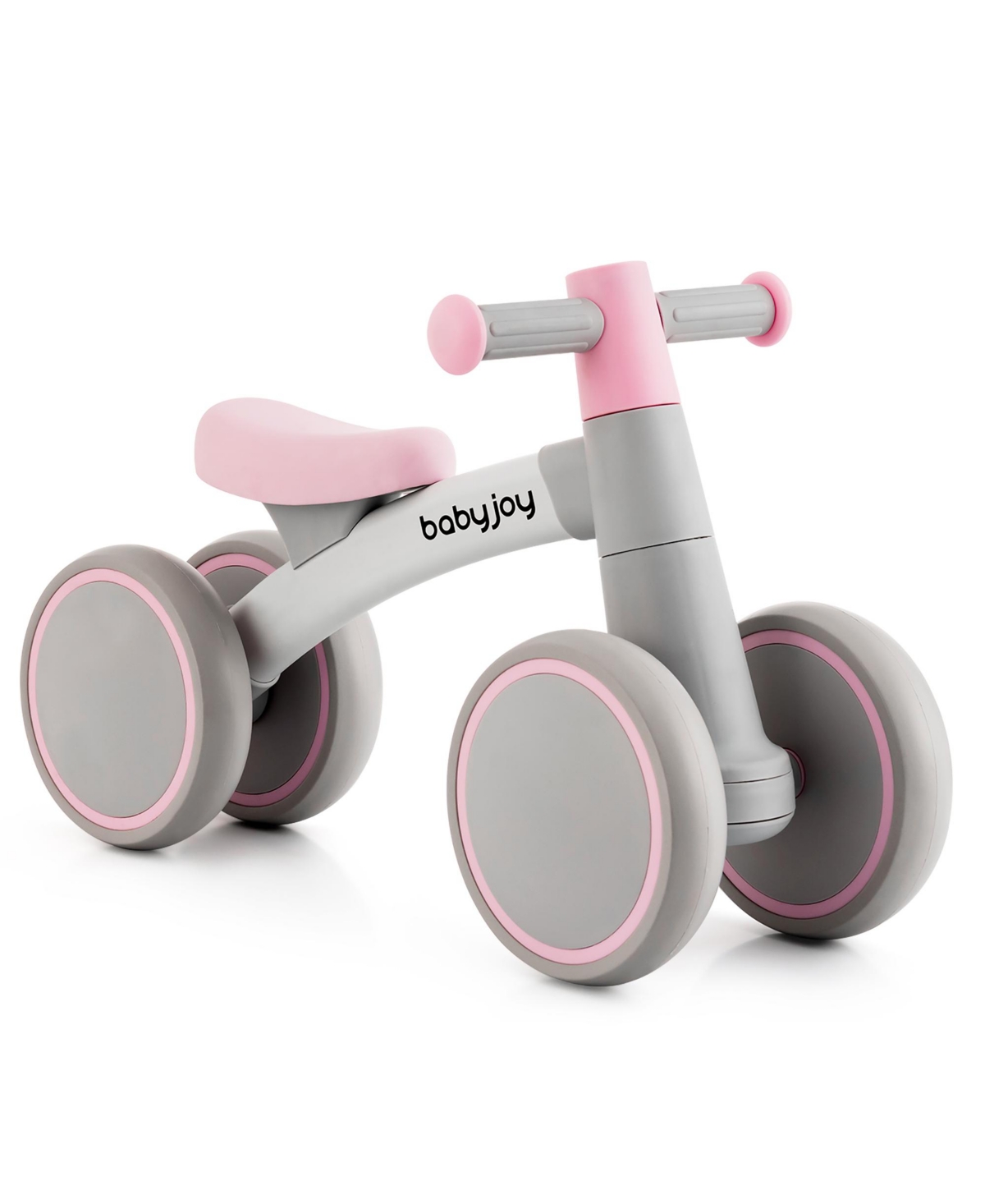 Costway Baby Balance Bikes W/4 Wheels For 12-36 Months Toddler Mini Bike In Baby Balance Pink Bikes W