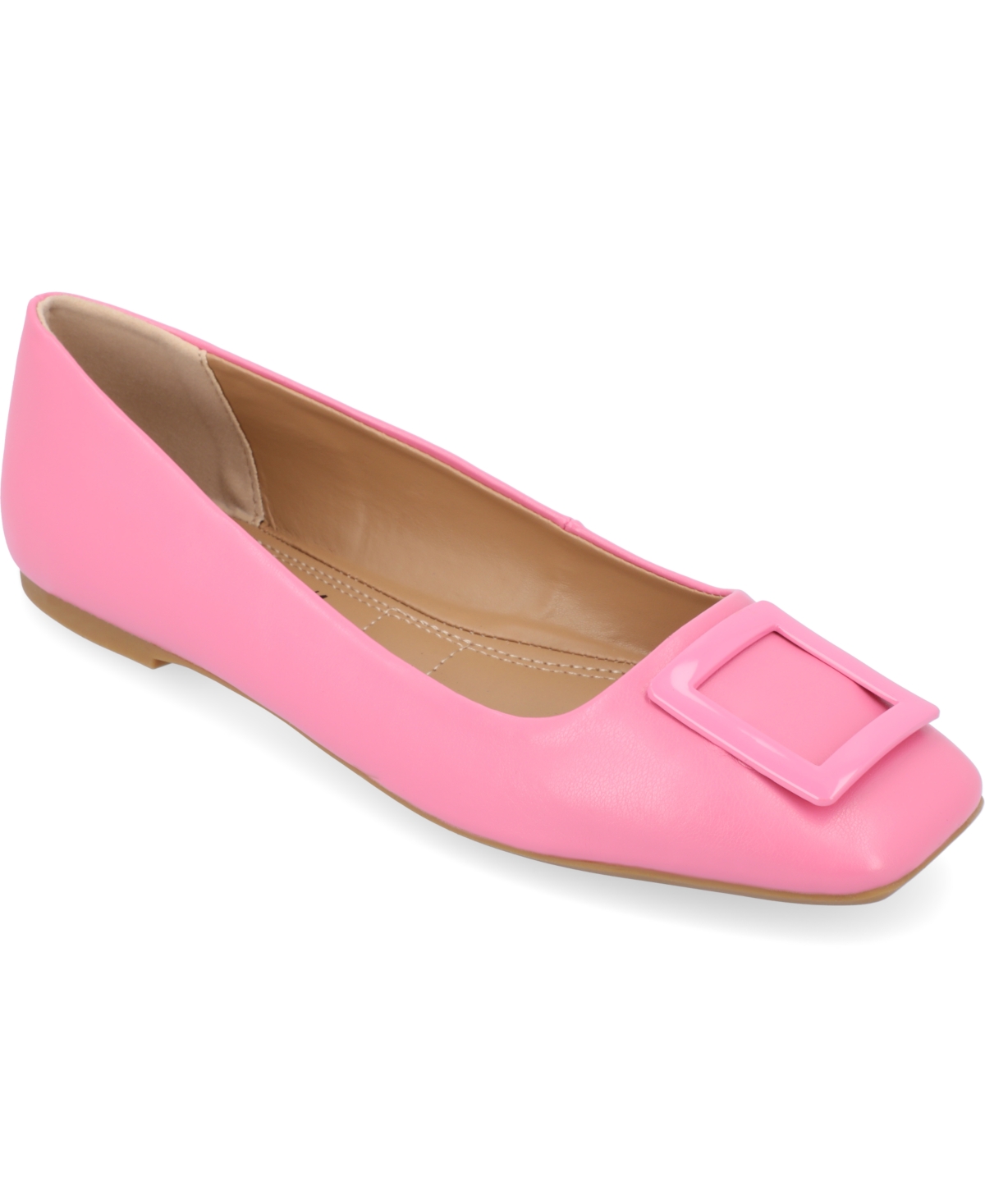 Journee Collection Women's Zimia Embellished Square Toe Ballet Flats