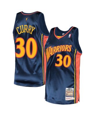 Men's Stephen Curry Navy Golden State Warriors 2009 Hardwood Classics Authentic Jersey