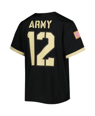 Big Boys and Girls #12 Black Army Black Knights Untouchable Football Jersey
