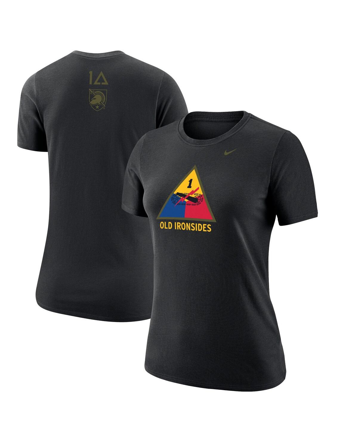 Shop Nike Women's  Black Army Black Knights 1st Armored Division Old Ironsides Operation Torch T-shirt