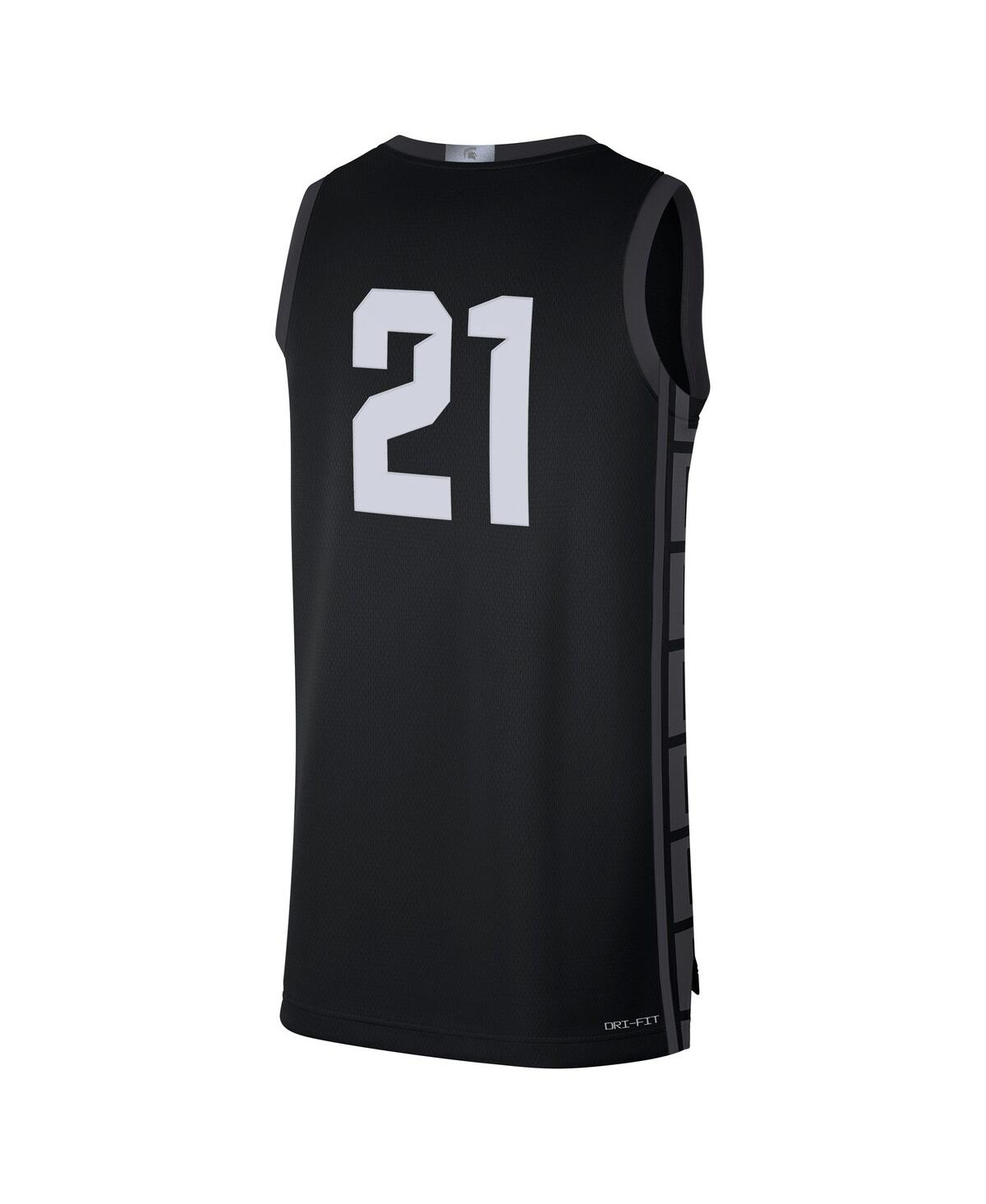 Men's Nike #21Michigan State Spartans Limited Basketball Jersey - Black
