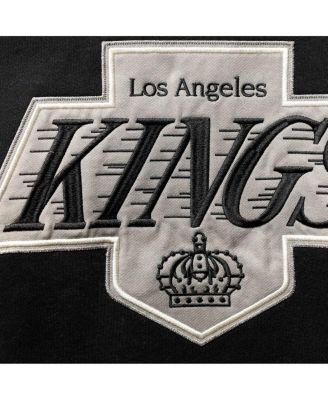 Men's Luc Robitaille Black Los Angeles Kings Retired Player Name and Number Lacer Pullover Hoodie