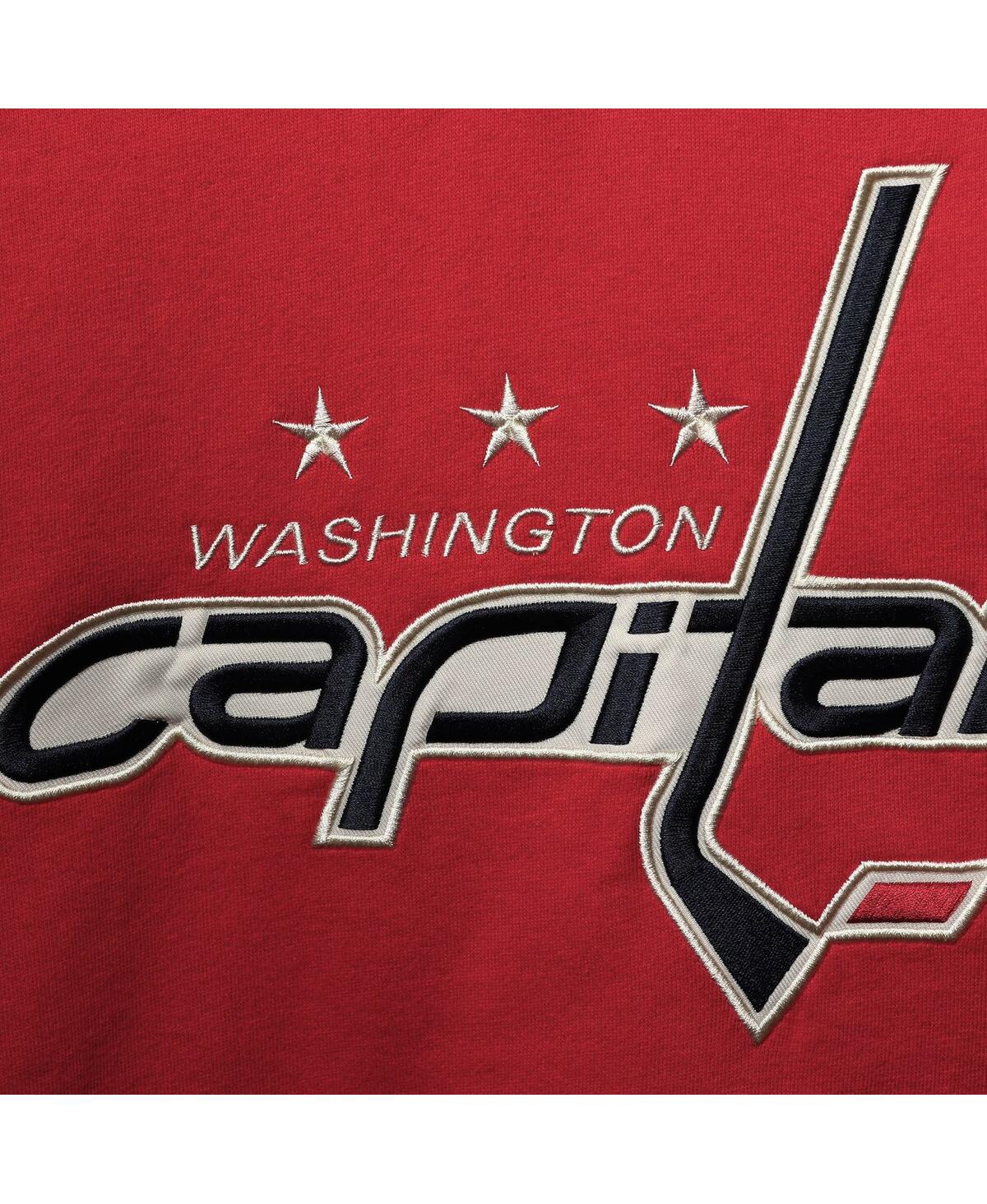 Men's '47 Brand Alexander OvechkWashington Capitals Player Name and Number Lacer Pullover Hoodie - Red