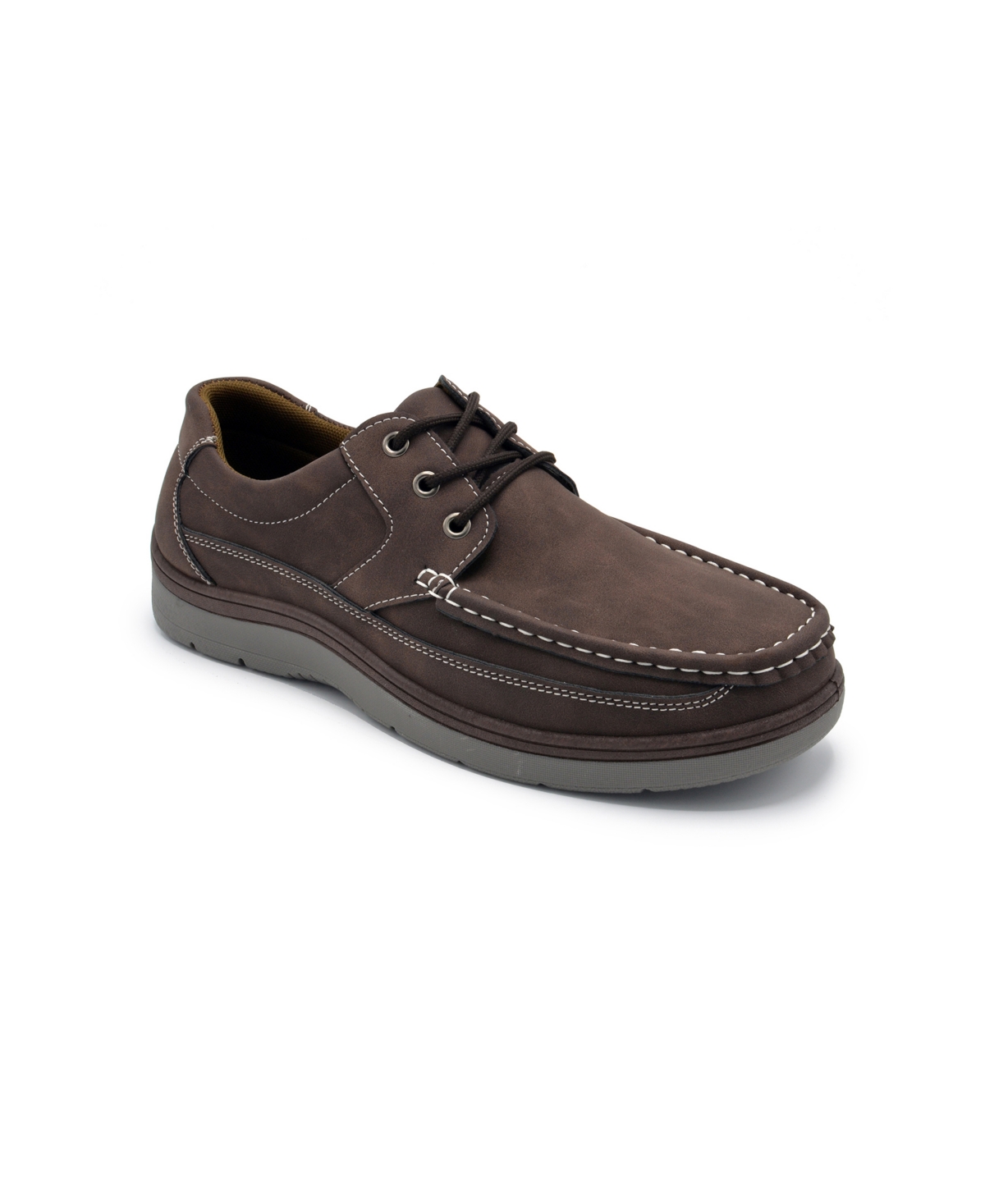 Shop Aston Marc Men's Lace-up Walking Casual Shoes In Brown