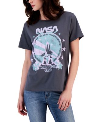 Grayson Threads Black - Juniors' NASA Short-Sleeve Graphic T-Shirt