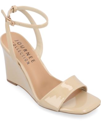 Nude store wedge heels