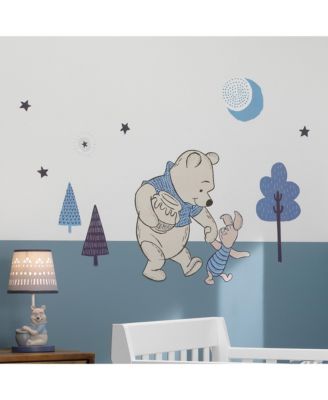 Disney Baby Forever Pooh Blue/Beige Bear Wall Decals by Lambs & Ivy
