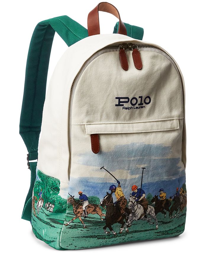 Polo Ralph Lauren Men's Equestrian-Print Canvas Backpack & Reviews - Bags &  Backpacks - Men - Macy's