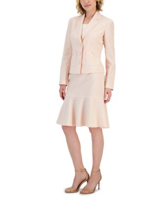 Le Suit Women's Tweed Button-Up Pencil Skirt Suit. Regular and Petite Sizes  - Macy's