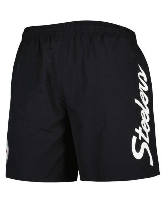 Men's Black Pittsburgh Steelers Team Essentials Nylon Shorts