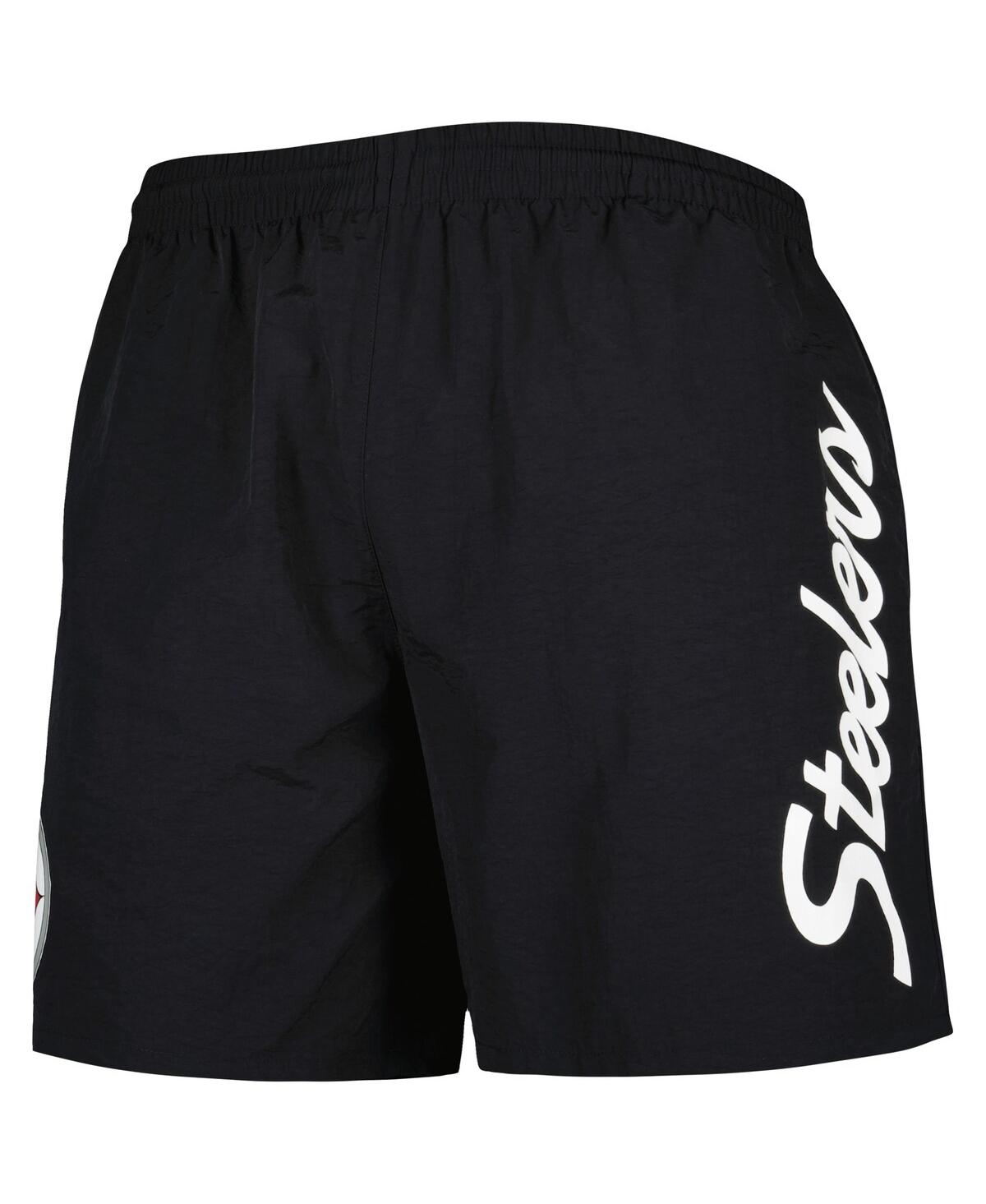 Men's Mitchell & NessPittsburgh Steelers Team Essentials Nylon Shorts - Black