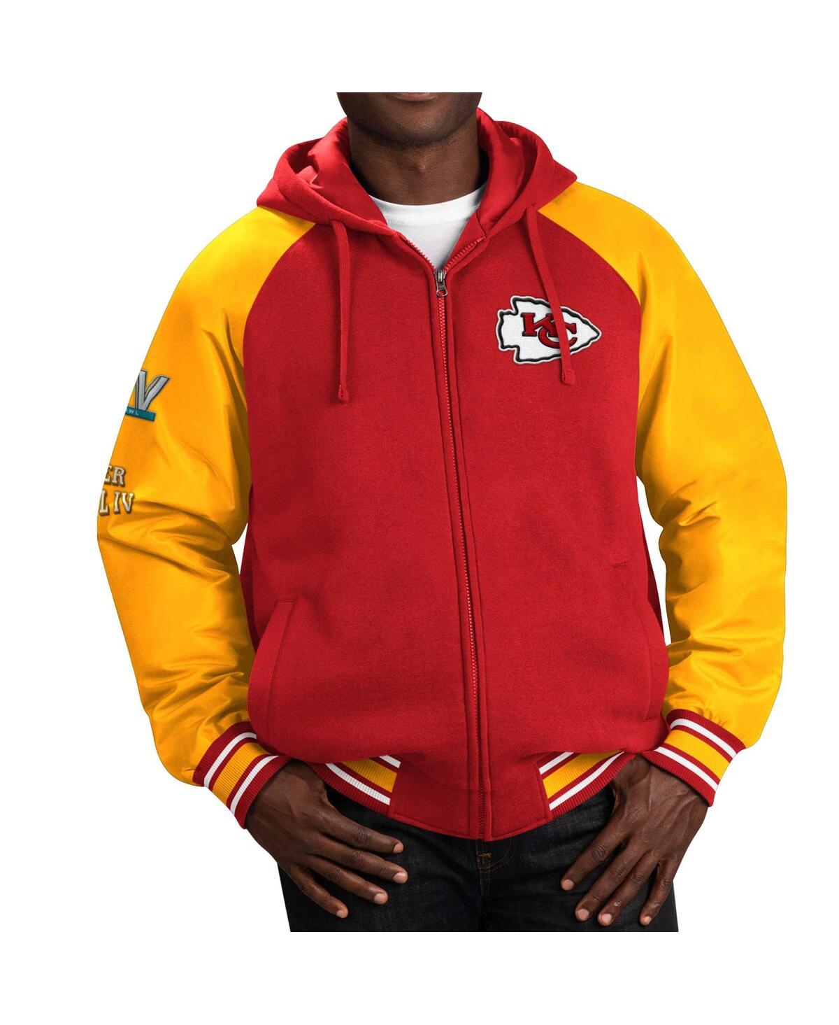 Men's G-iii Sports by Carl Banks Red Kansas City Chiefs Defender Raglan Full-Zip Hoodie Varsity Jacket - Red