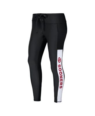 Women's Black Oklahoma Sooners Rib Knit Leggings