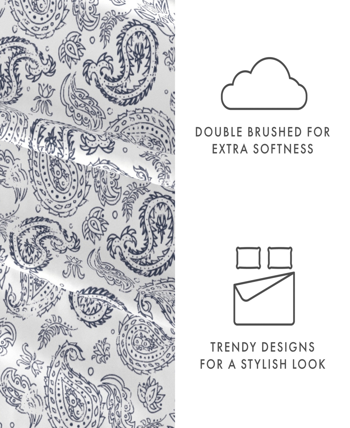 The Farmhouse Chic Premium Ultra Soft Pattern 4 Piece Sheet Set by Home Collection -