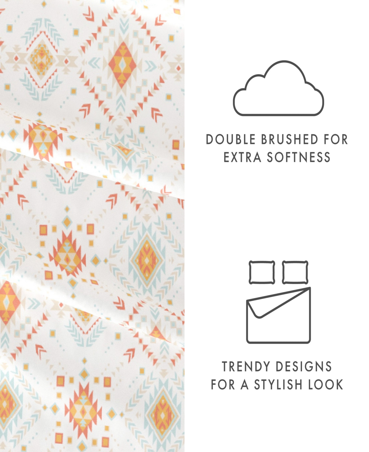 The Boho & Beyond Premium Ultra Soft Pattern 4 Piece Bed Sheet Set by Home Collection - Cal