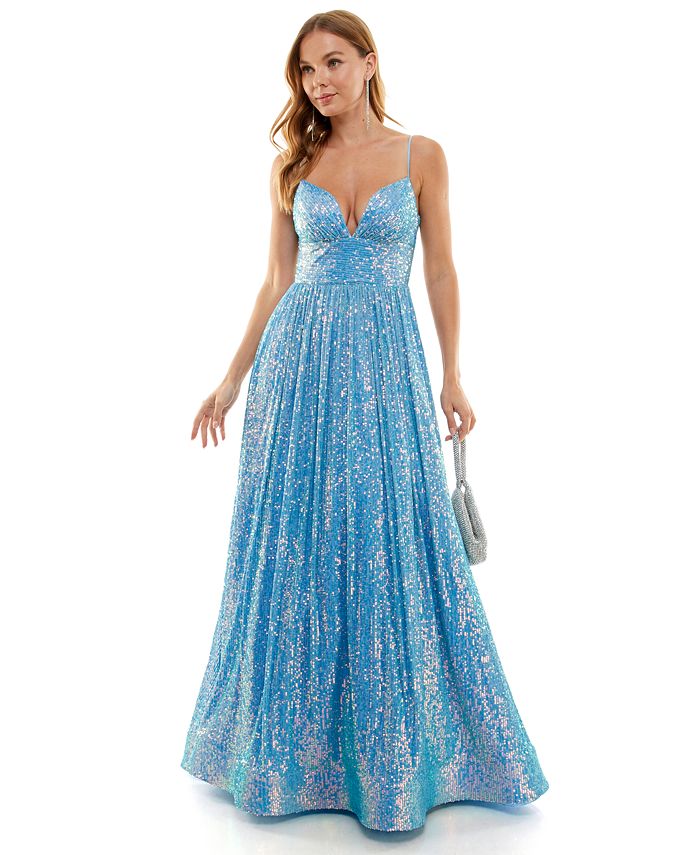 allover sequin: Juniors' Dresses