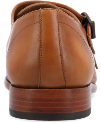 Men's Lucca Embossed Floral Leather Monk Strap Dress Shoes