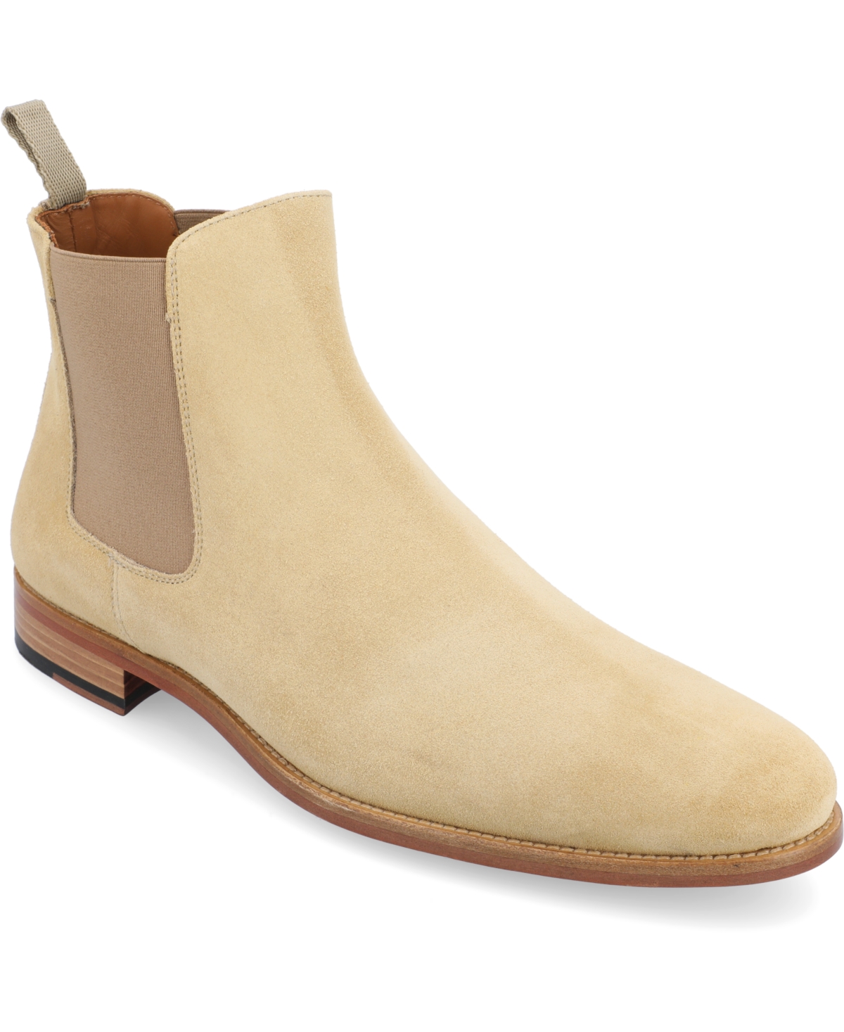Shop Taft Men's Jude Handcrafted Suede Chelsea Slip-on Boots In Tonal