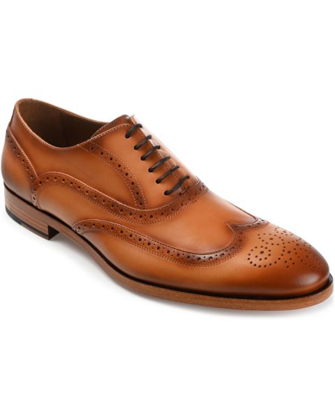 Обувь Taft Men's Beck Handcrafted Brogue Wingtip Leather Dress Shoes, цвет: Медовый