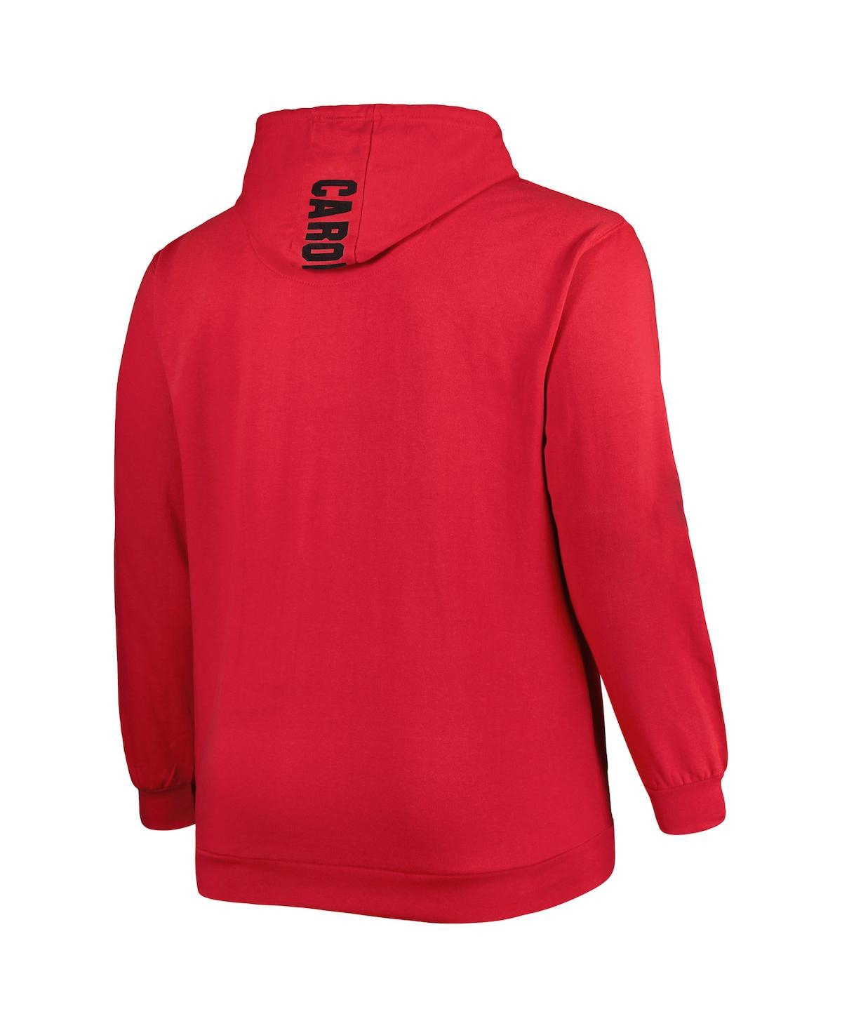Profile Men's Red Carolina Hurricanes Big And Tall Fleece Pullover Hoodie In Red