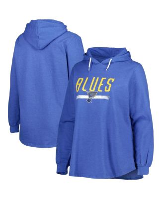 Women's Heather Royal St. Louis Blues Plus Size Fleece Pullover Hoodie