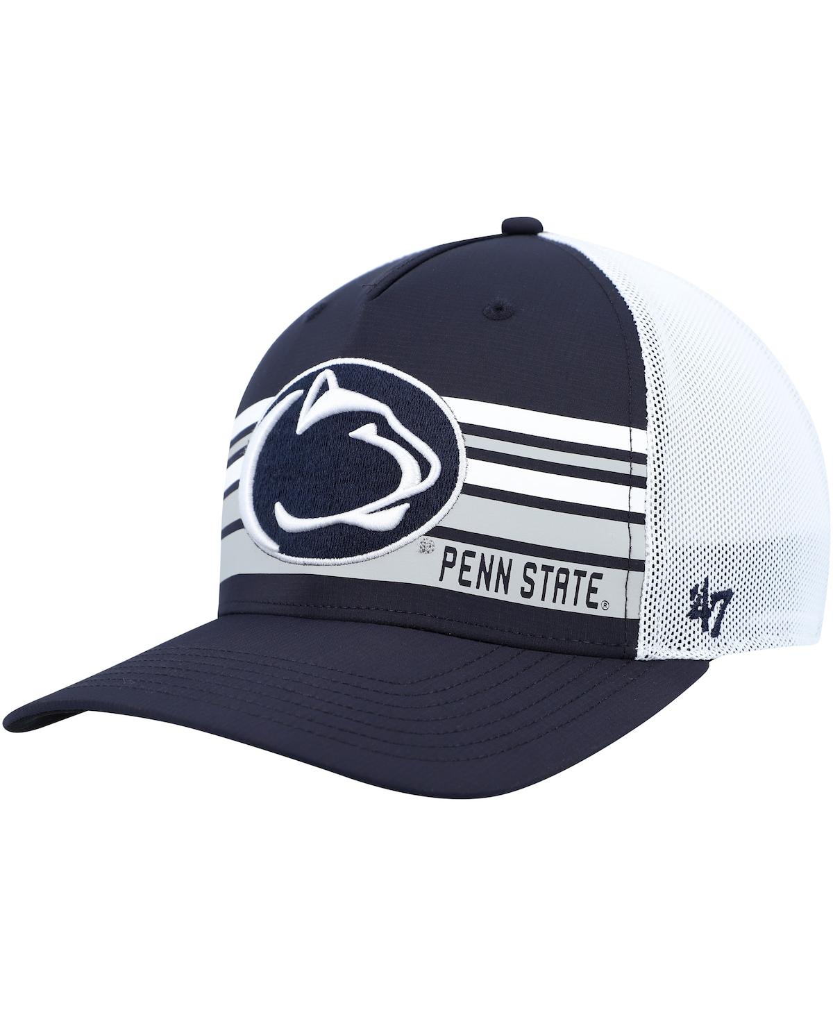 47 Brand Men's ' Navy Penn State Nittany Lions Brrr Altitude Trucker Snapback Hat In Blue