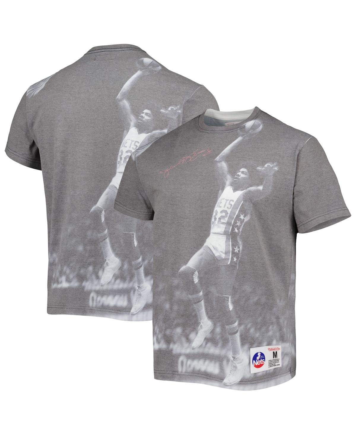 Mitchell & Ness Men's  Julius Erving Heather Gray New York Nets Above The Rim T-shirt In Heather Gray
