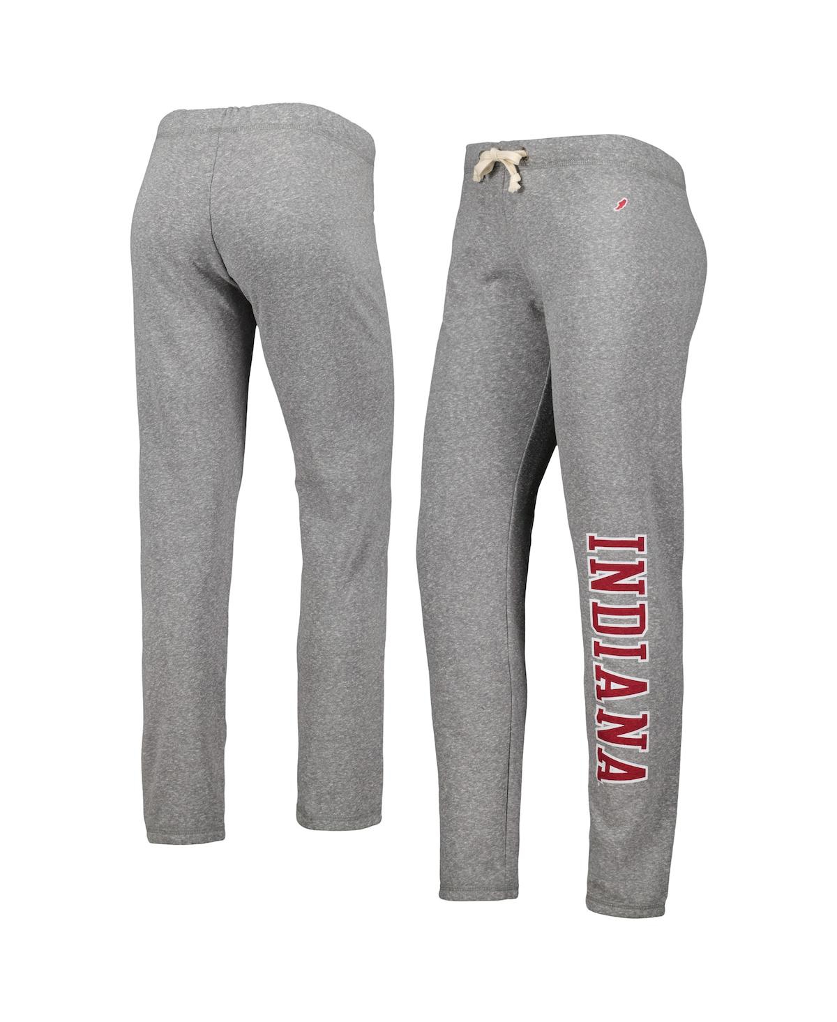 Shop League Collegiate Wear Women's  Heather Gray Indiana Hoosiers Victory Springs Tri-blend Jogger Pants